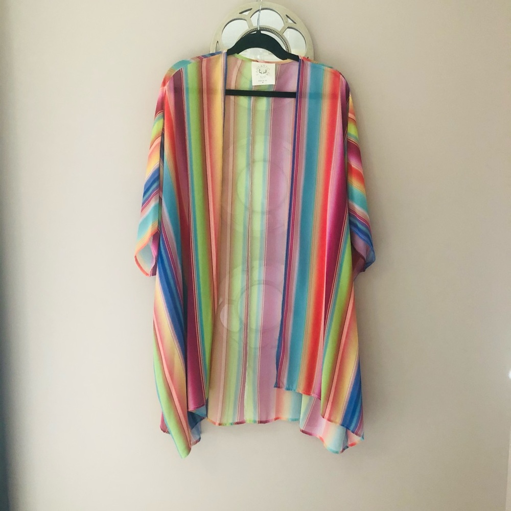 Bright stripped colorful kimono!